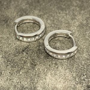 Sterling silver hoop earring